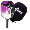 purple pickleball paddle with cover